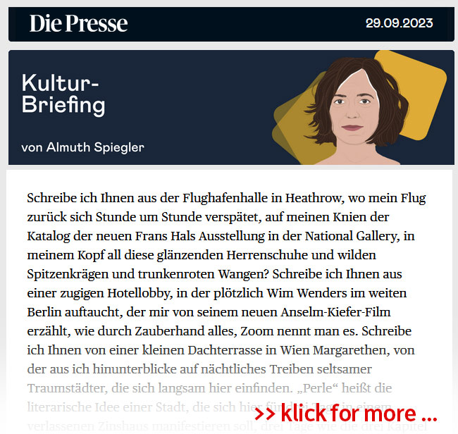 Die PRESSE - Kulturspiegel - Almuth Spiegler - 230929
